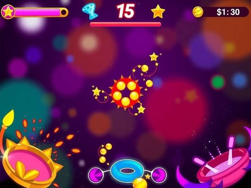 Glowing Holi Frenzy Gameplay Screenshot
